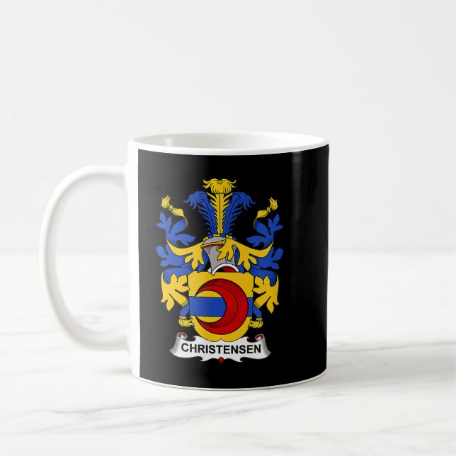 Christensen Coat of Arms Familienwappen Kaffeetasse (Links)