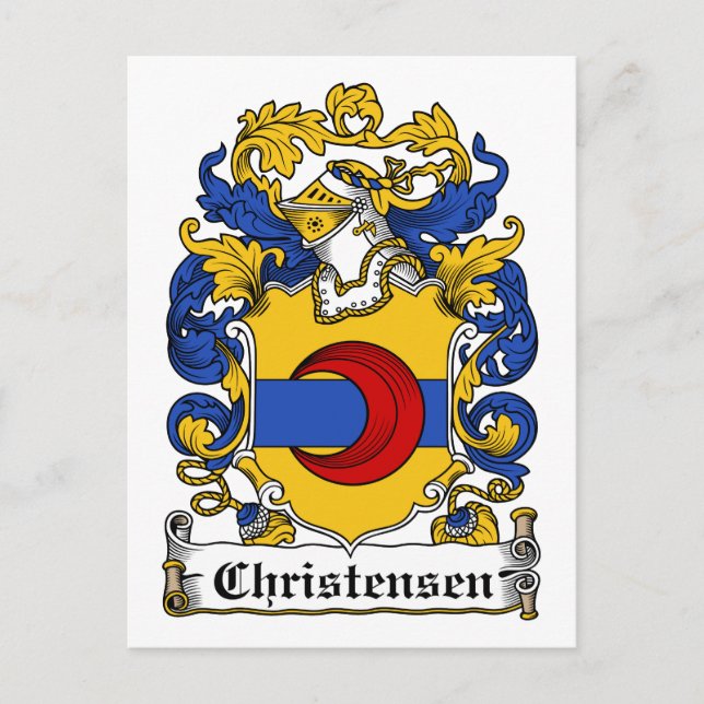 Christensen Familienwappen Postkarte (Vorderseite)
