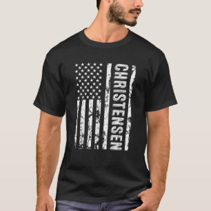 Christensen Nachname Funny Surname Team Familie Re T-Shirt