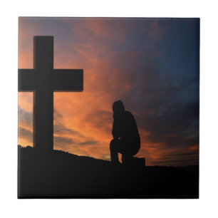 Christentum Glaube Kreuz Jesus Frieden Liebe Schic Fliese