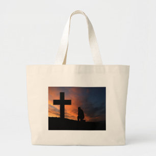 Christentum Glaube Kreuz Jesus Frieden Liebe Schic Jumbo Stoffbeutel