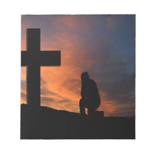 Christentum Glaube Kreuz Jesus Frieden Liebe Schic Notizblock