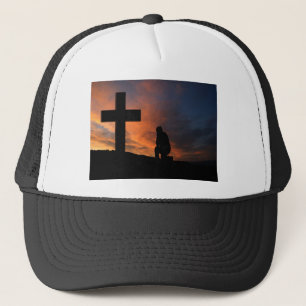 Christentum Glaube Kreuz Jesus Frieden Liebe Schic Truckerkappe