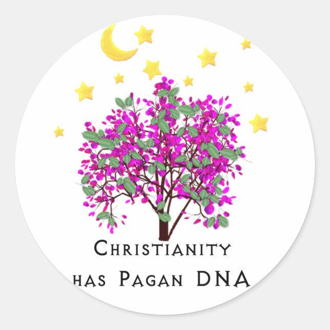 Christentum hat heidnische DNA Runder Aufkleber (Vorderseite)