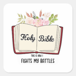 Christentum Heilige Bibel Quadratischer Aufkleber