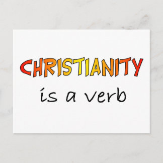 Christentum ist ein Verb Postkarte