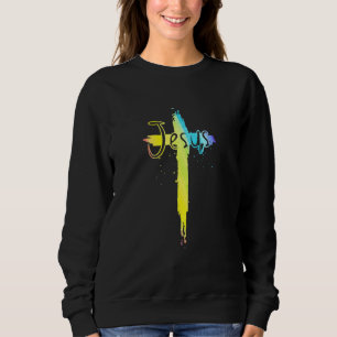 Christentum Jesus auf dem Kreuz Christlich Sweatshirt