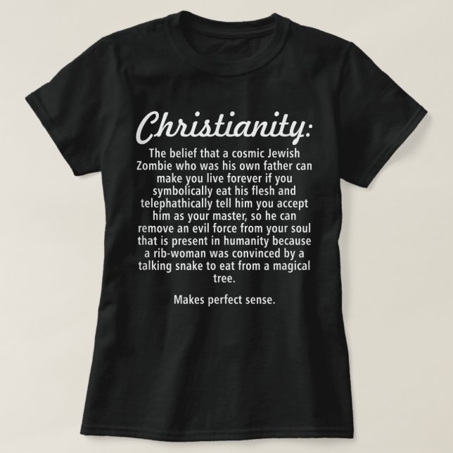 Christentum Religion Atheist Agnostische Atheismus T-Shirt (Design vorne)