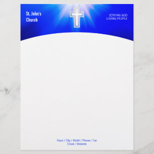 Christentum   Religiöses Kreuz Briefbogen