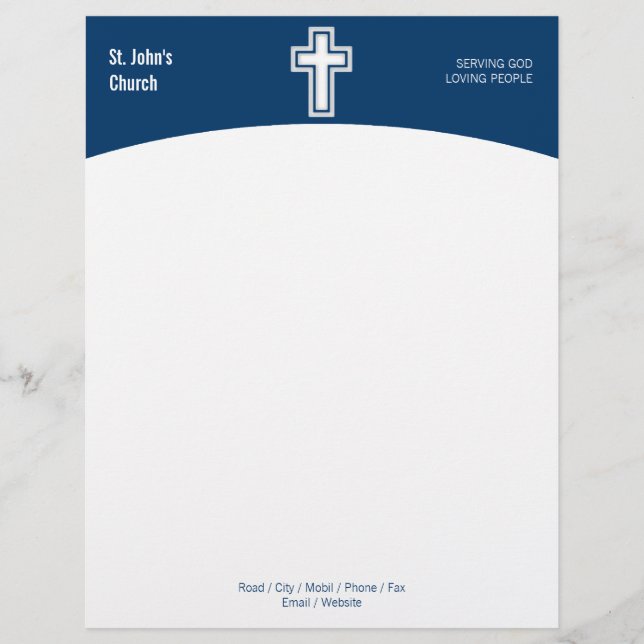 Christentum | Religiöses Kreuz Briefbogen (Vorderseite)