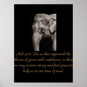 Christentum-Schrift Heb 4:16 Poster