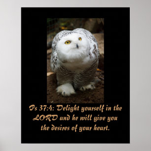 Christentum-Schrift Ps 37:4 Poster