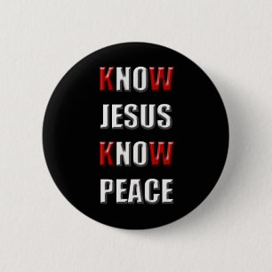 Christentum weiß, dass Jesus Frieden kennen Button