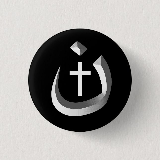 CHRISTENTUMS-SOLIDARITÄT - NAZARÄER-SYMBOL U. BUTTON (Vorderseite)