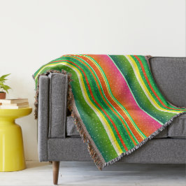 Christgrün rot künstlerisch gestreift decke