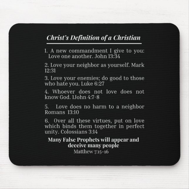 Christi Definition eines christlichen Bibelverses  Mousepad (Vorne)