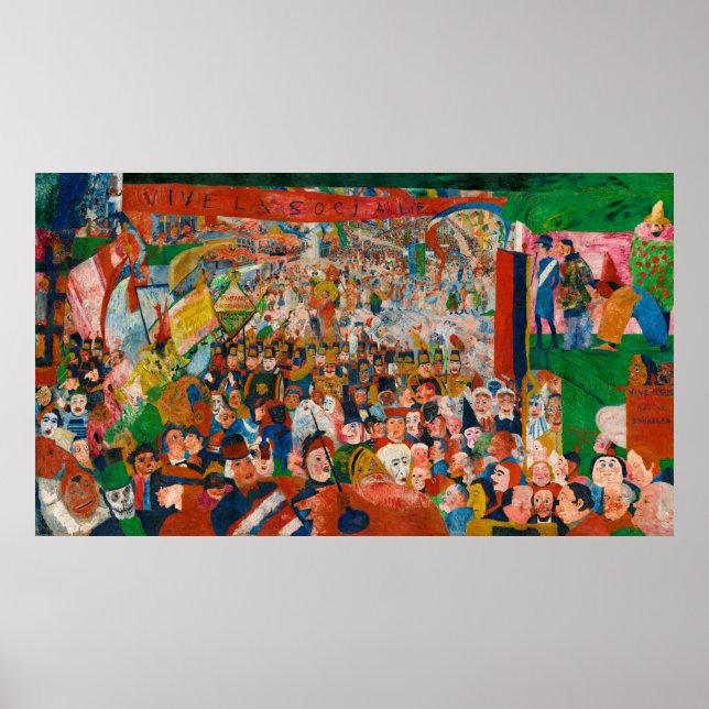 Christi Eintritt in Brüssel 1889 Poster (Vorne)