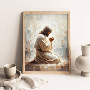 Christi Gebet, Christliche Kunst, Jesus betend, Je Poster