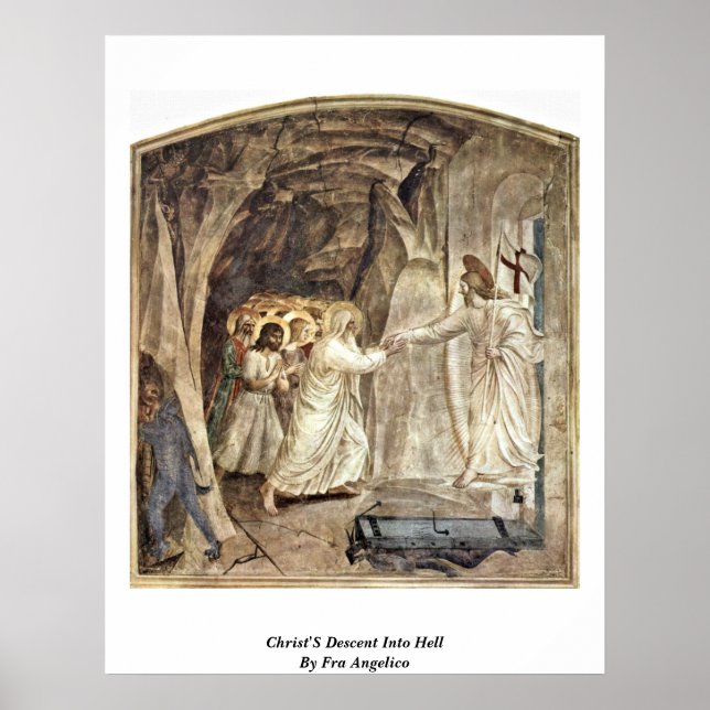 Christi geht von Fra Angelico in die Hölle Poster (Vorne)