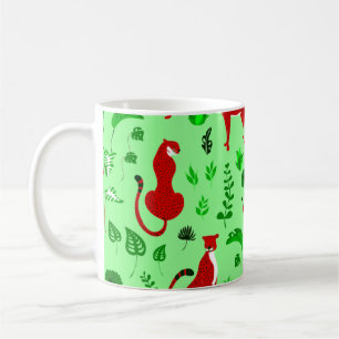Christi-Leopard-Cheetah Monstero Pflanze Kaffeetasse