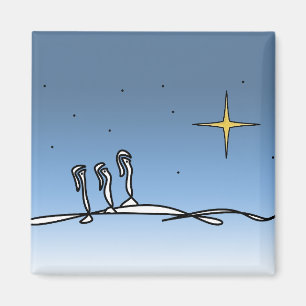 Christian 3 Wise Men Abstract Design Magnet