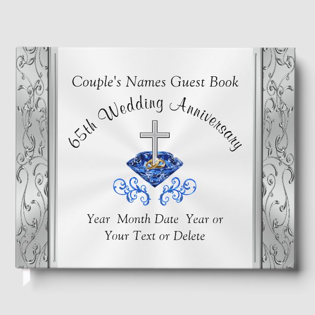 Christian 65e anniversaire Mariage livre d'or (Recto)