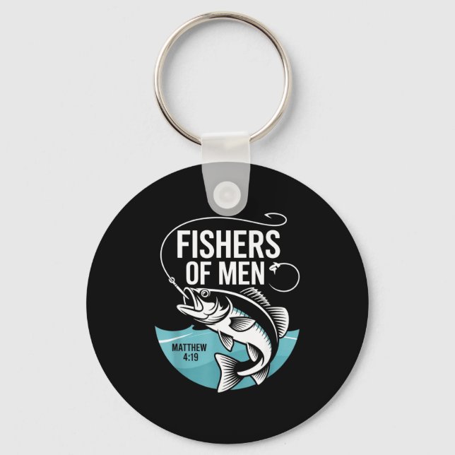 Christian Angler Fishers Of Men Matthew 4 19 Verse Schlüsselanhänger (Vorderseite)