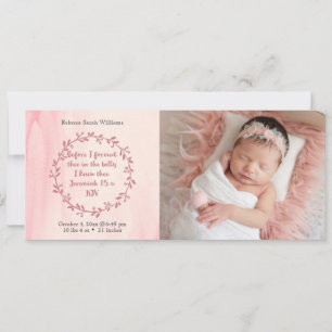 Christian Baby Girl Faire-part de naissance