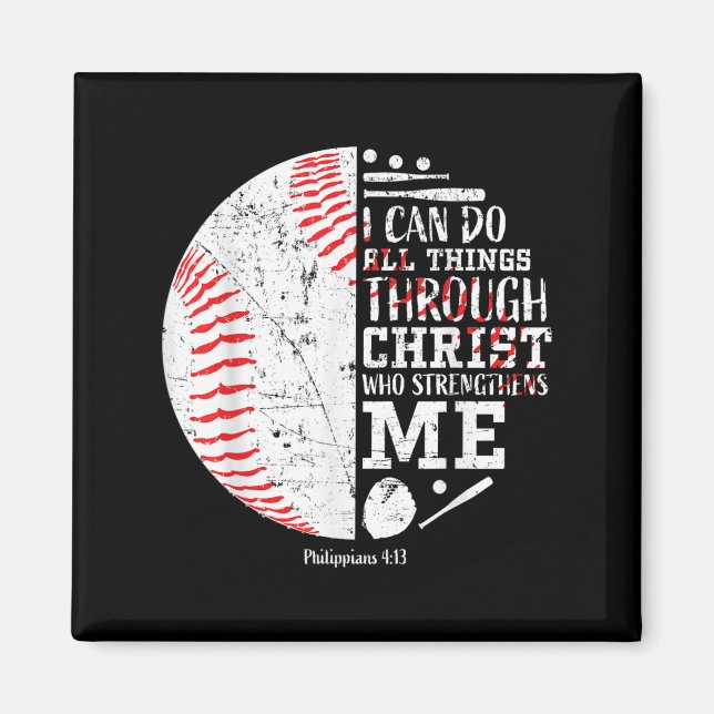 Christian Baseball Philipans 4_13 I Can Do All Thi Magnet (Vorne)
