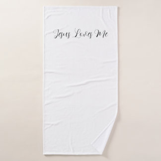 Christian bath towel Jesus loves me Badehandtuch