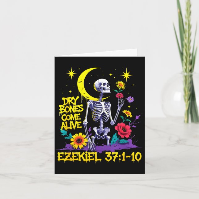Christian Bible Verse Dry Bones Come Alive Ezekiel Karte (Vorderseite)