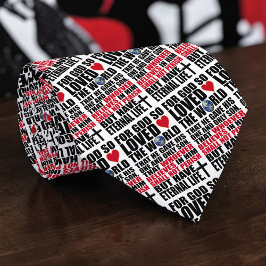 Christian Bible Verse John 3:16 Custom Necktie Krawatte