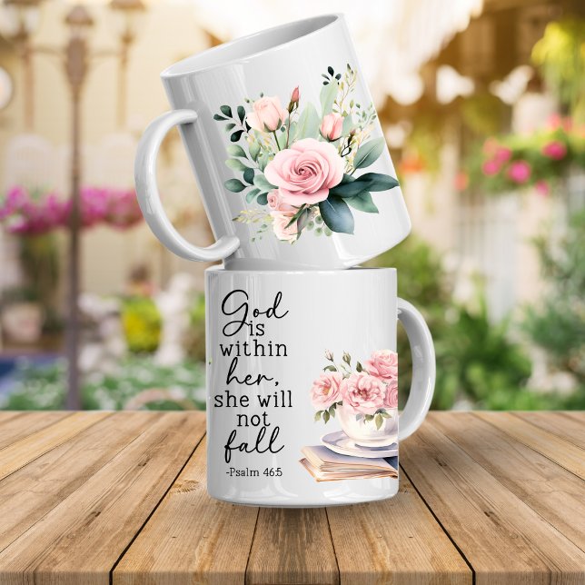 Christian Bible Verse Psalms Coffee Mug Kaffeetasse (Bible Verse Floral Mugs)