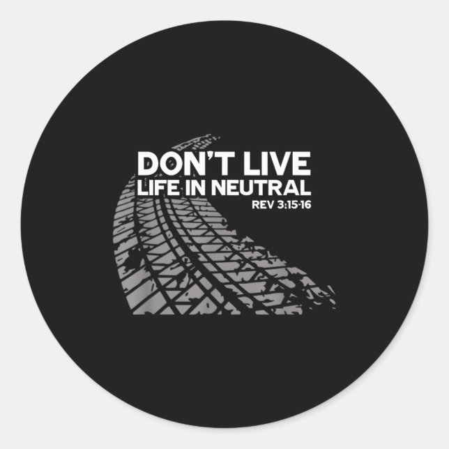 Christian Car Enthusiast Pastor - Don't Live Life  Runder Aufkleber (Vorderseite)