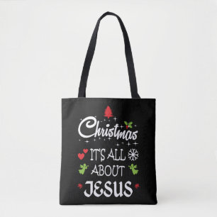 Christian Christmas - It's All About Jesus T-Shirt Tasche