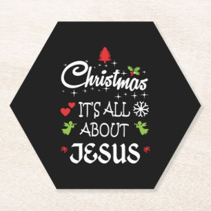 Christian Christmas - It's All About Jesus T-Shirt Untersetzer