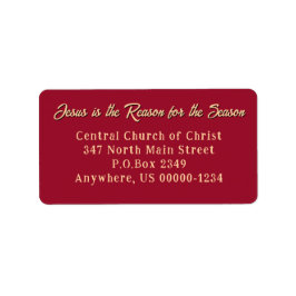 Christian Christmas Jesus is the Reason Adressaufkleber