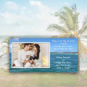 Christian Christmas Lighthouse Ocean Carte photo