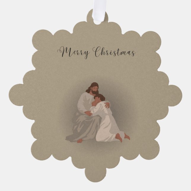 Christian Christmas Napkins Ornament Karte (Vorderseite)
