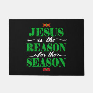 Christian Christmas Ohrts Jesus Is The Reason For Fußmatte