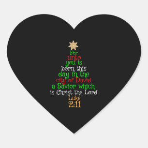 Christian Christmas Tree Shirts Herz-Aufkleber