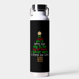 Christian Christmas Tree Shirts Trinkflasche