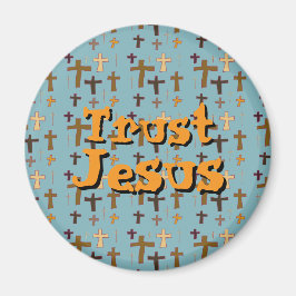 Christian Cross “Trust Jesus”  Magnet
