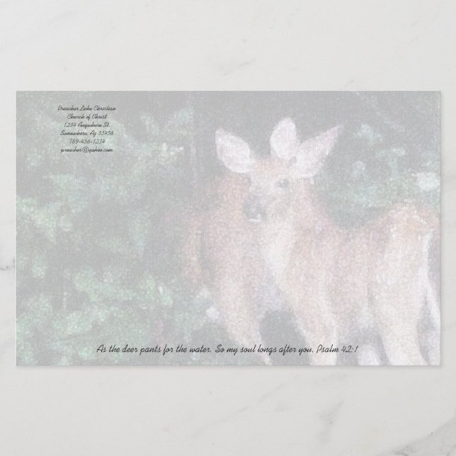 Christian Deer Pants pour la papeterie de l'eau (Devant)