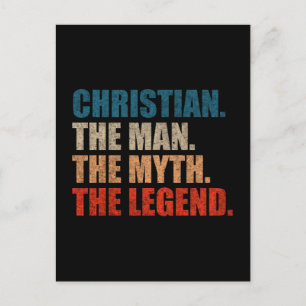Christian der Mann der Mythos die Legende Postkarte