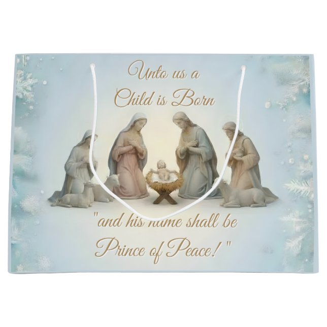 Christian Design Christmas Große Geschenktüte (Vorderseite)