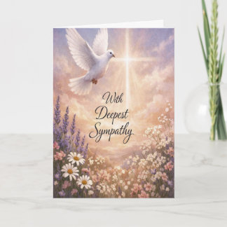 Christian Dove and Cross Sympathy Card Karte