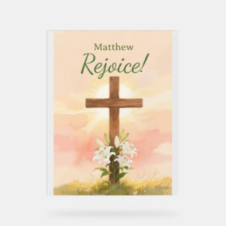 Christian Easter Rejoice Personalized Name Gift