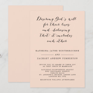 Christian Elegant Script Faire-part de mariage