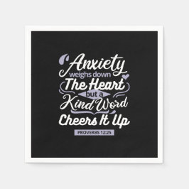 Christian Encouragement Quote – Anxiety & Kindness Serviette